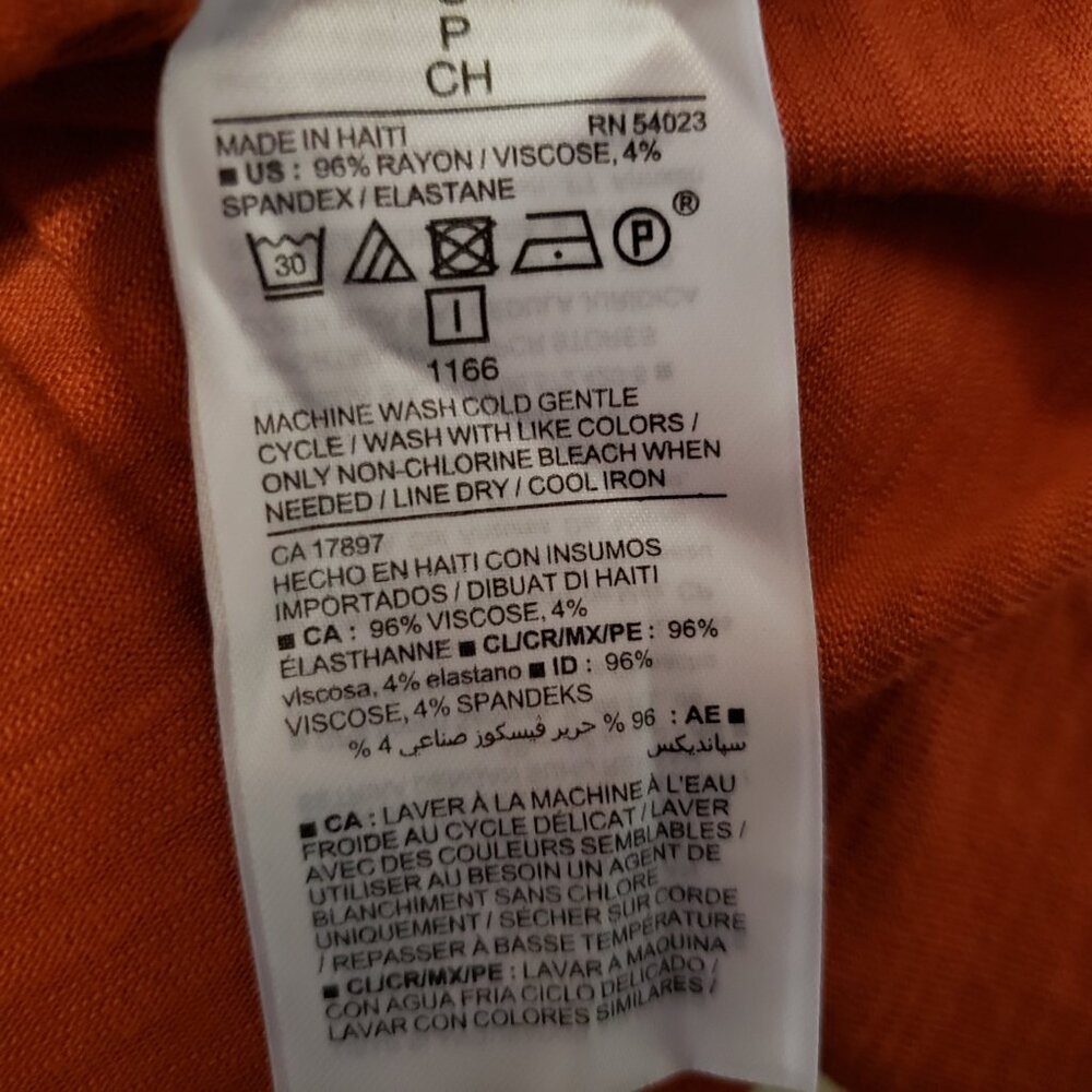 Old Navy Luxe S Tunic‎ Top Knit Tee Orange LS Casual Comfy Rustic Cottage Desert - Picture 7 of 7